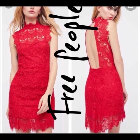 Intimately Free People Red Lace Daydream Dress - Picture 2 of 5
